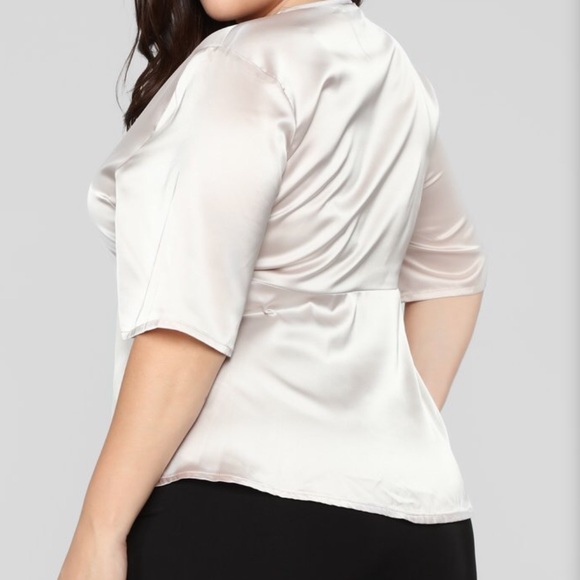 Fake Love Satin Top - Champagne - Picture 3 of 6